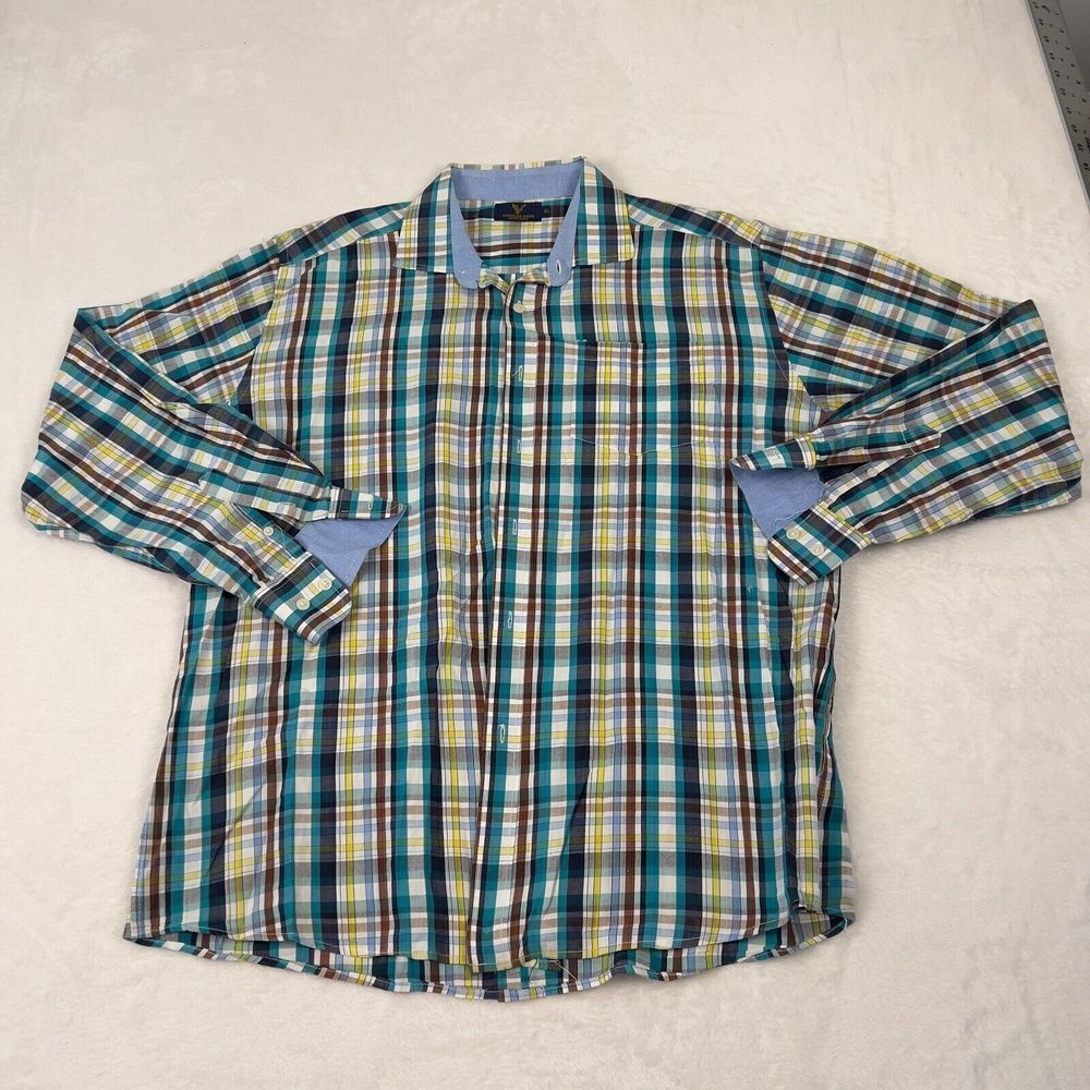 American Breed Men's Button Down‎ Shirt Size XL Plaid Long Sleeve Casual